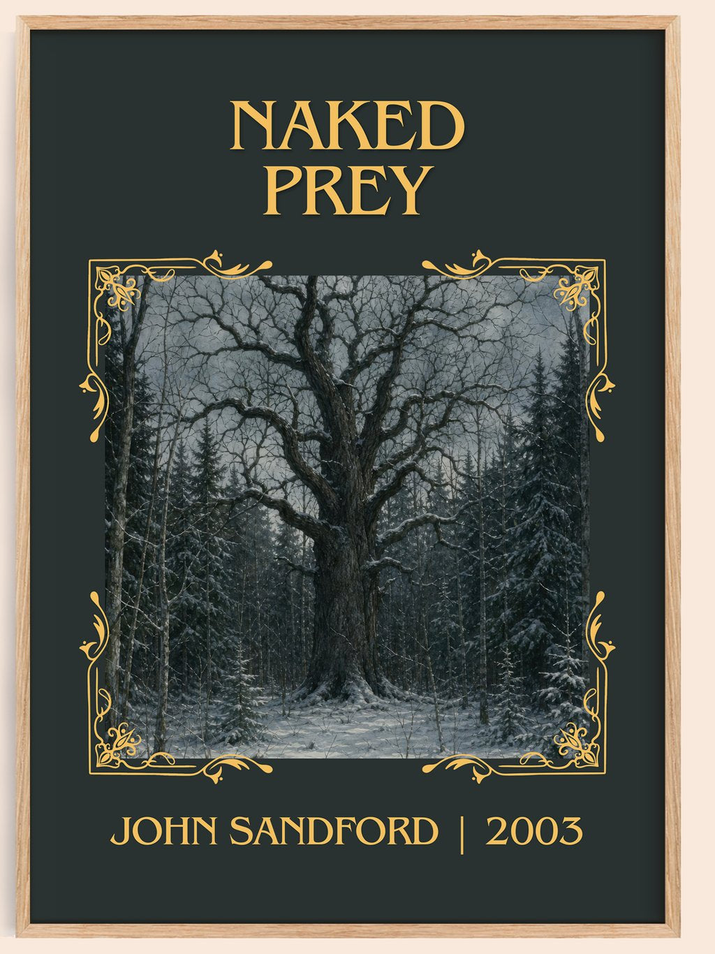 Naked Prey Classic Book Art Print by John Sandford – book poster