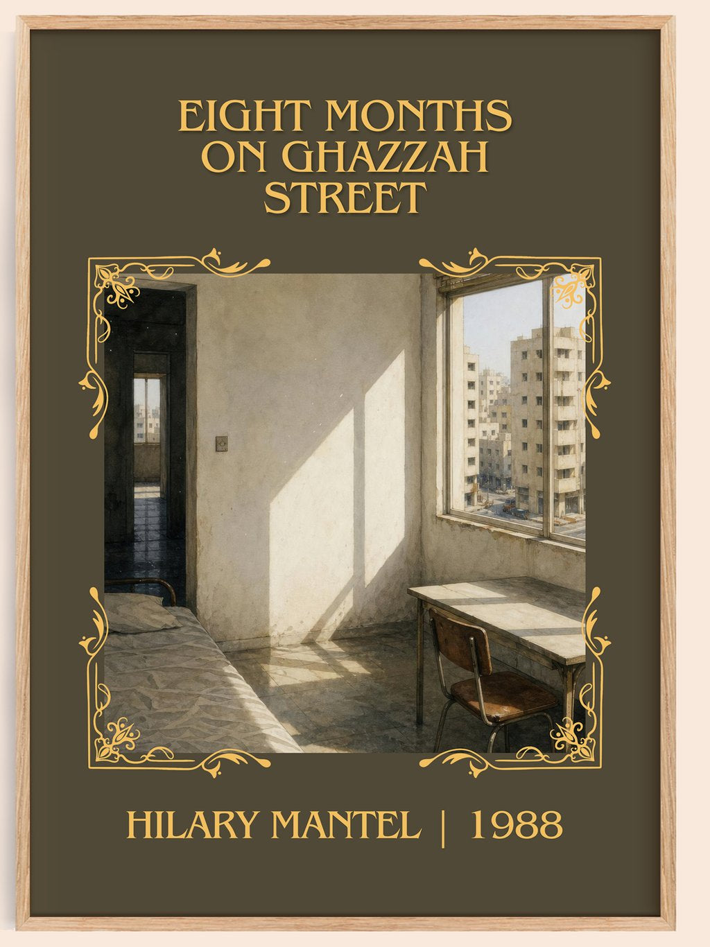 Eight Months on Ghazzah Street Classic Book Art Print by Hilary Mantel – book poster