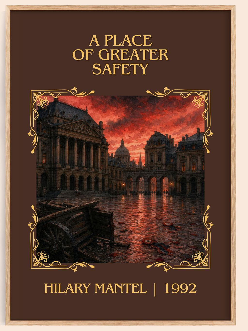 A Place of Greater Safety Classic Book Art Print by Hilary Mantel – book poster