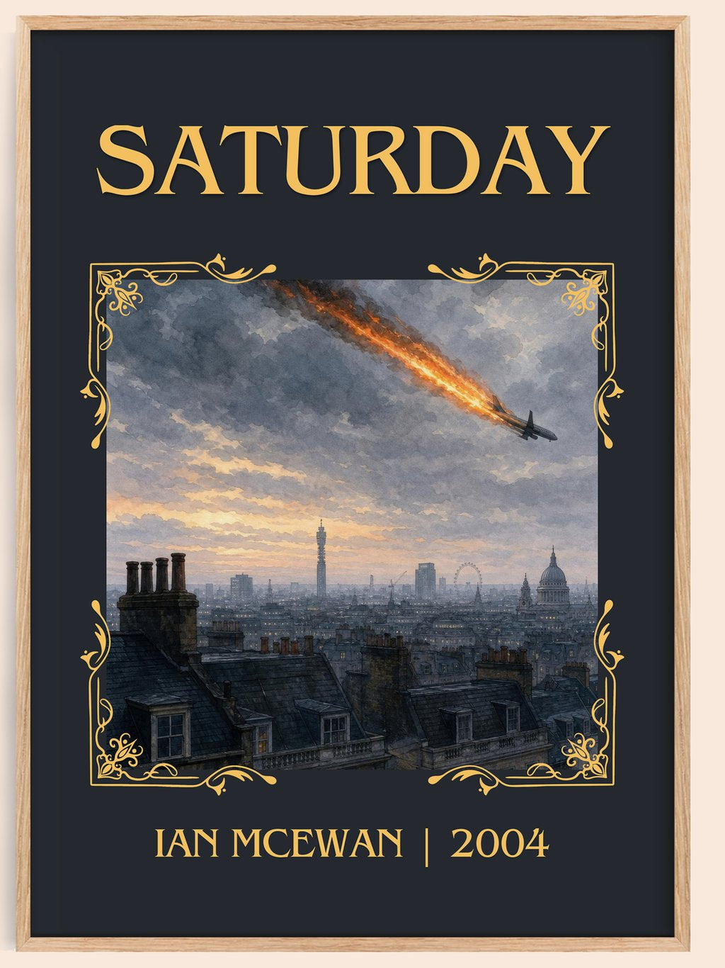 Saturday Classic Book Art Print by Ian McEwan – book poster