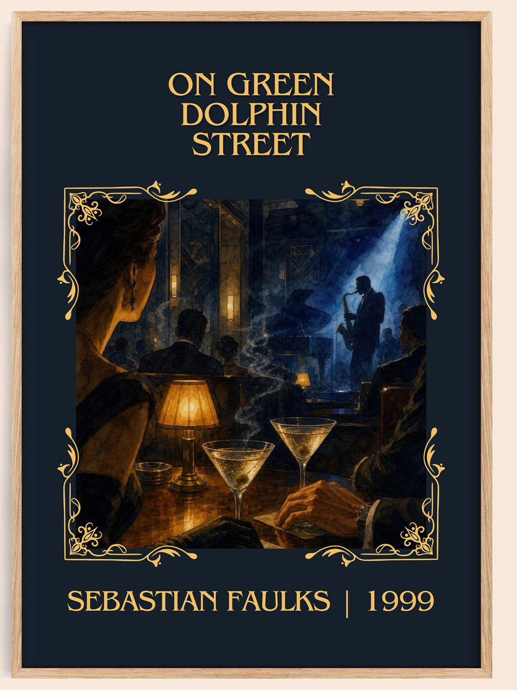 On Green Dolphin Street Classic Book Art Print by Sebastian Faulks – book poster