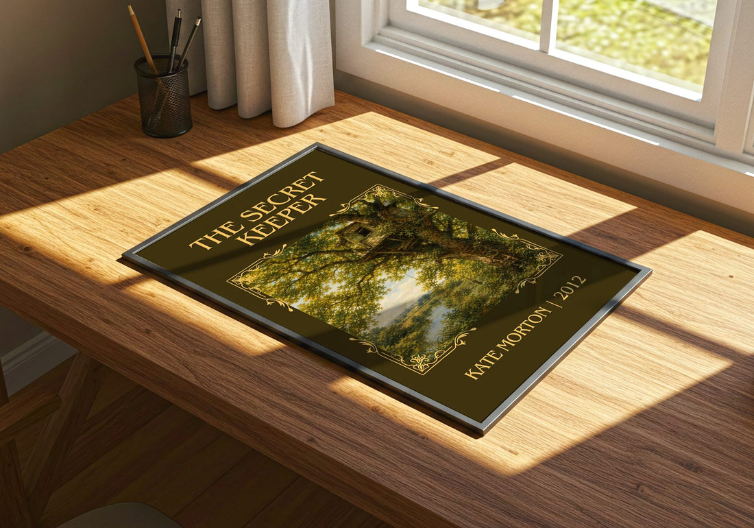 The Secret Keeper Classic Book Art Print by Kate Morton – print on a sunlit desk