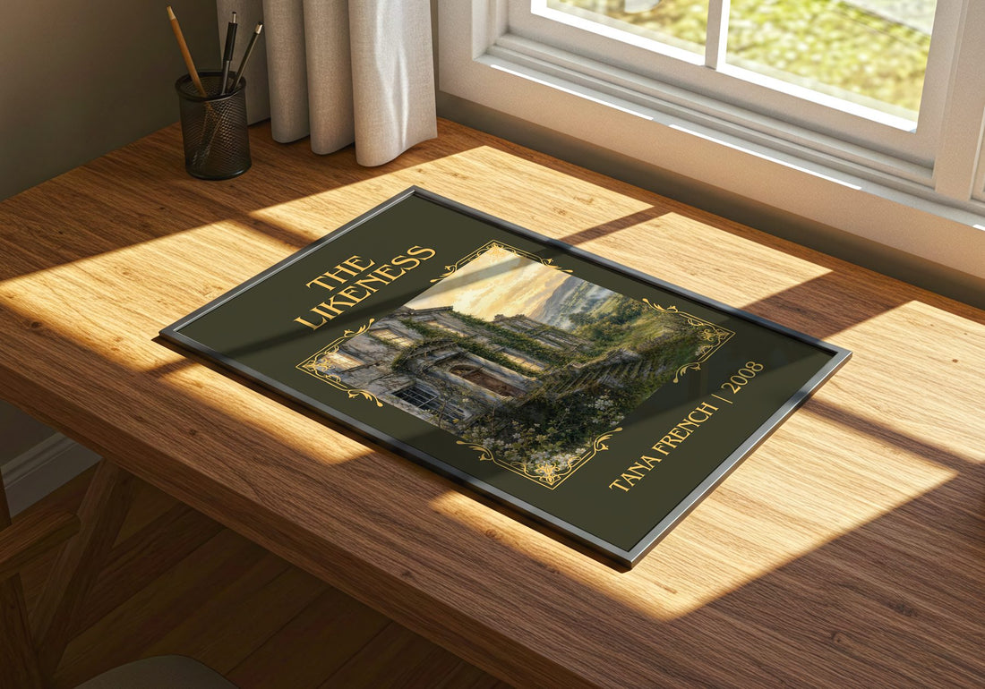 The Likeness Classic Book Art Print by Tana French – print on a sunlit desk