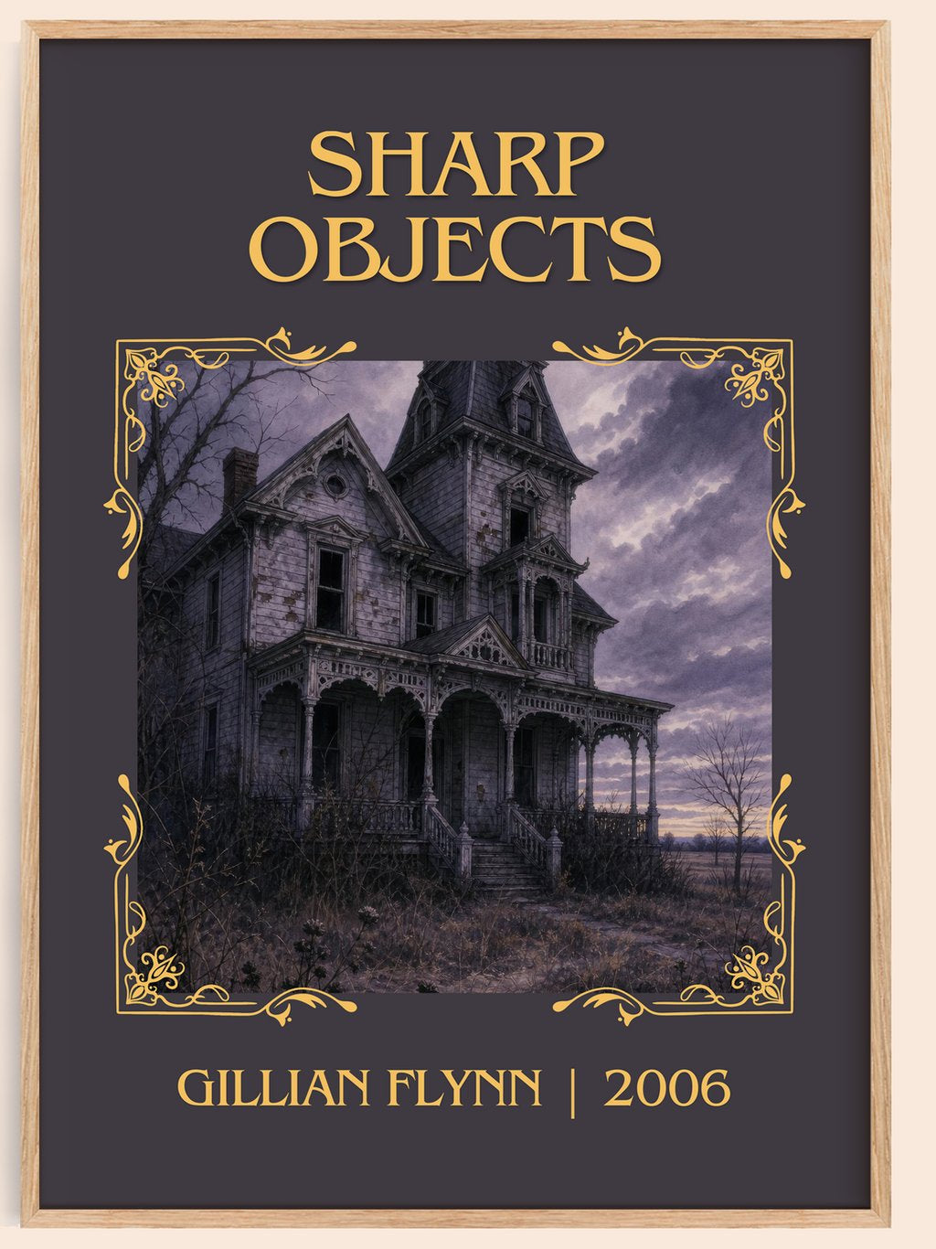 Sharp Objects Classic Book Art Print by Gillian Flynn – book poster