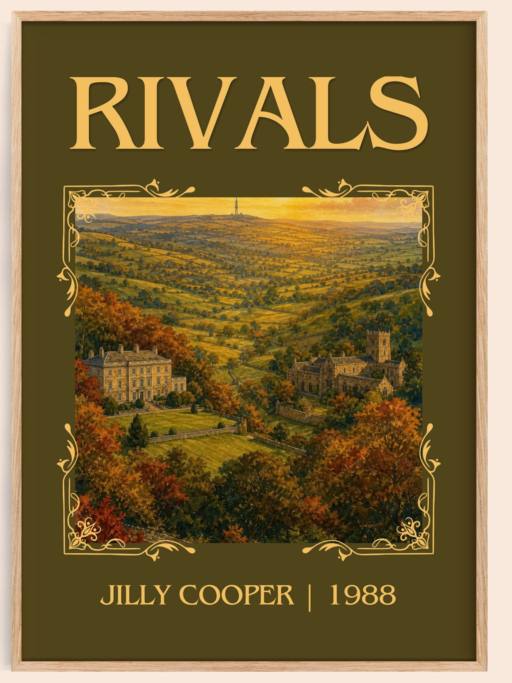 Rivals Classic Book Art Print by Jilly Cooper – book poster