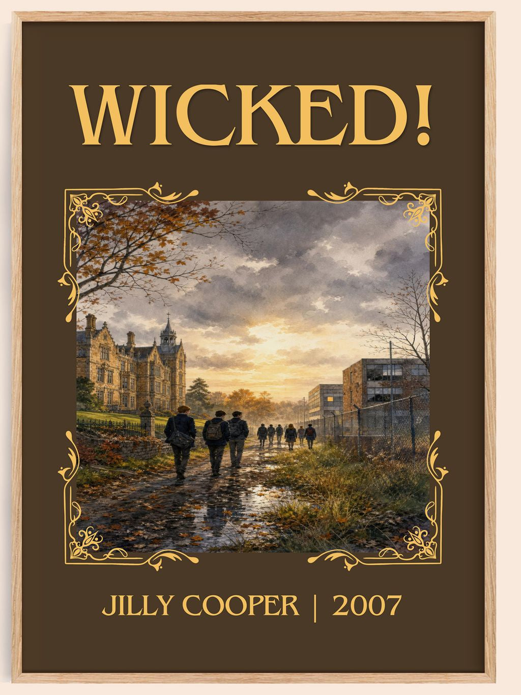 Wicked! Classic Book Art Print by Jilly Cooper – book poster
