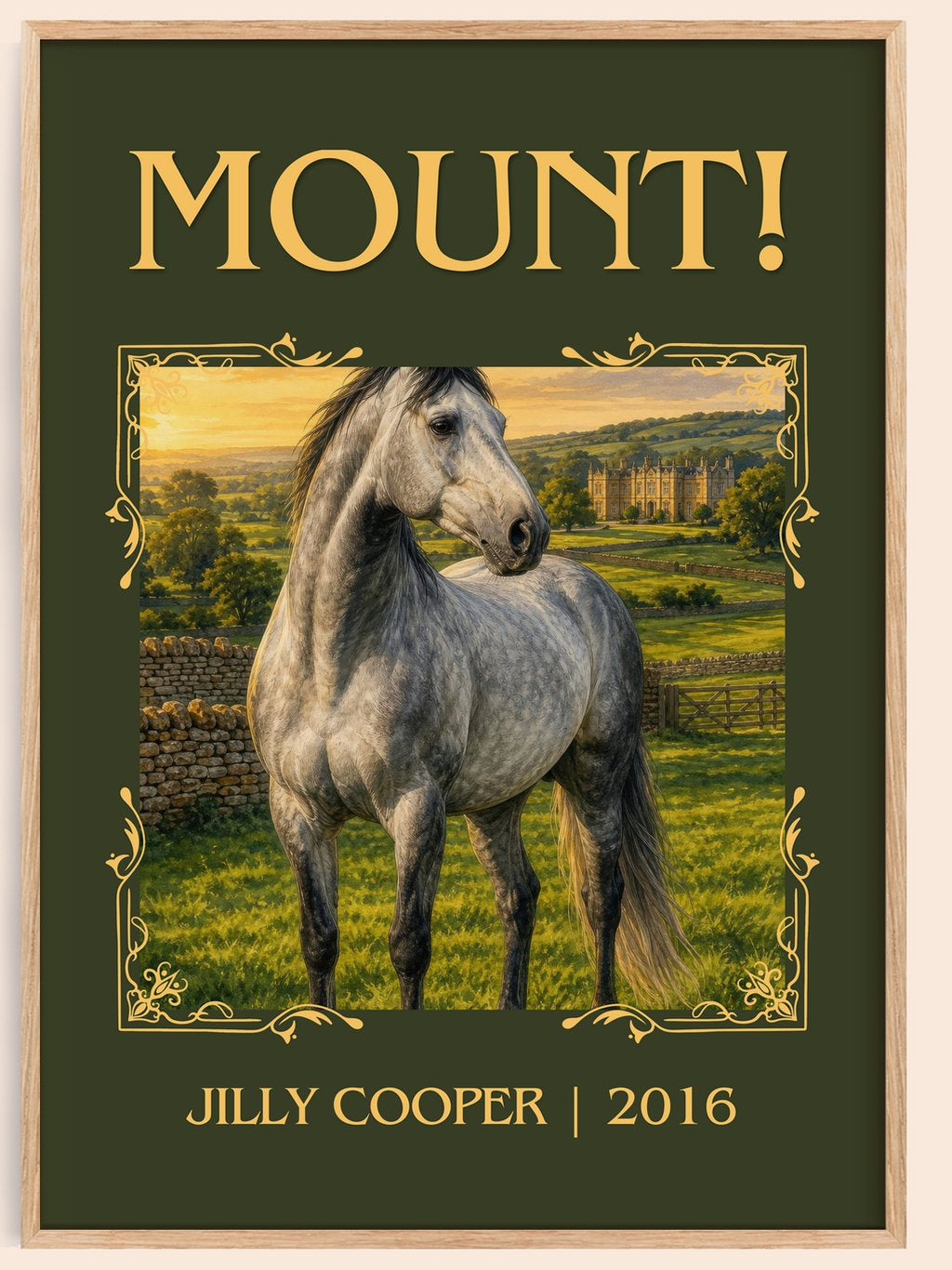 Mount! Classic Book Art Print by Jilly Cooper – book poster