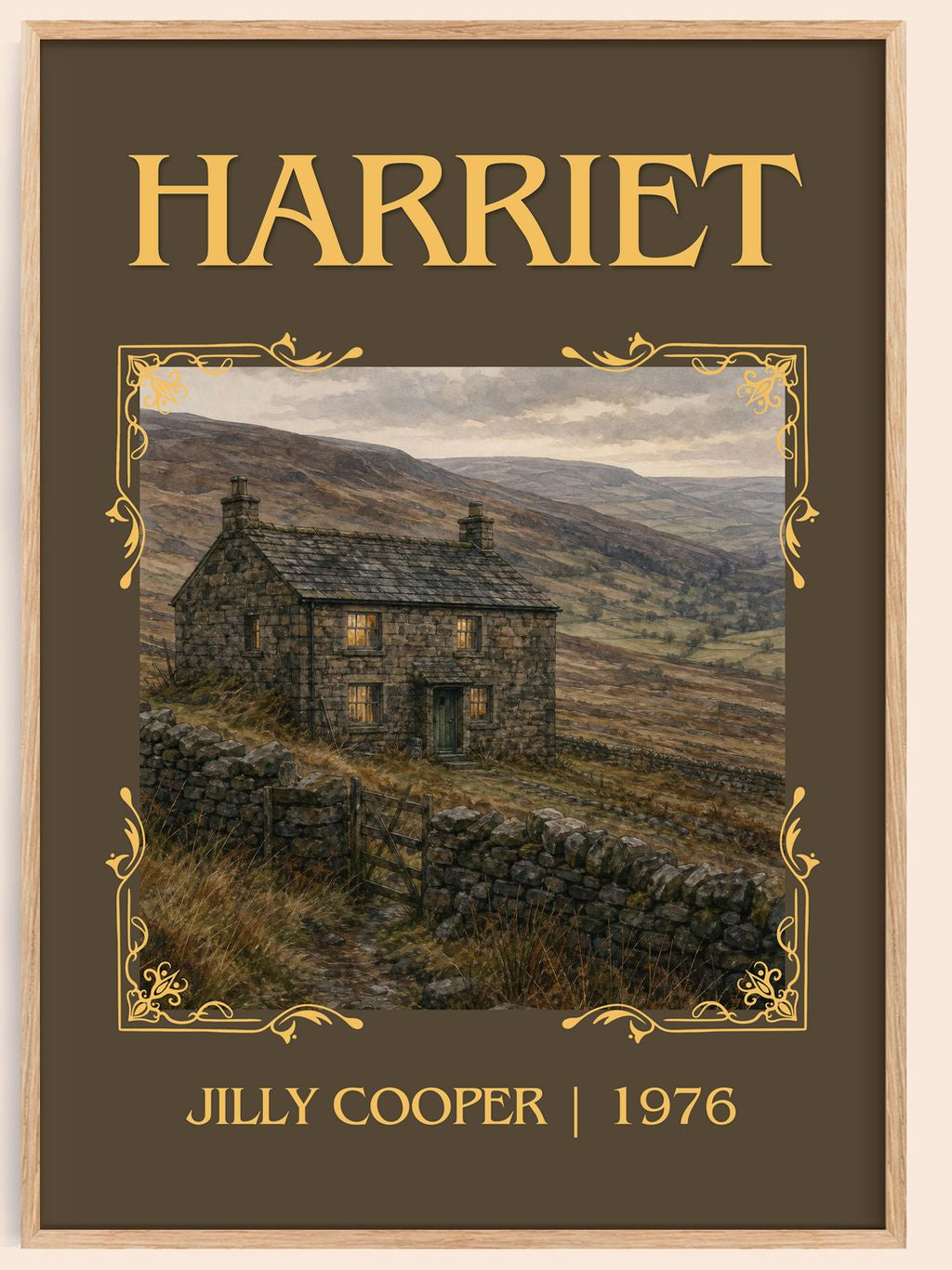 Harriet Classic Book Art Print by Jilly Cooper – book poster