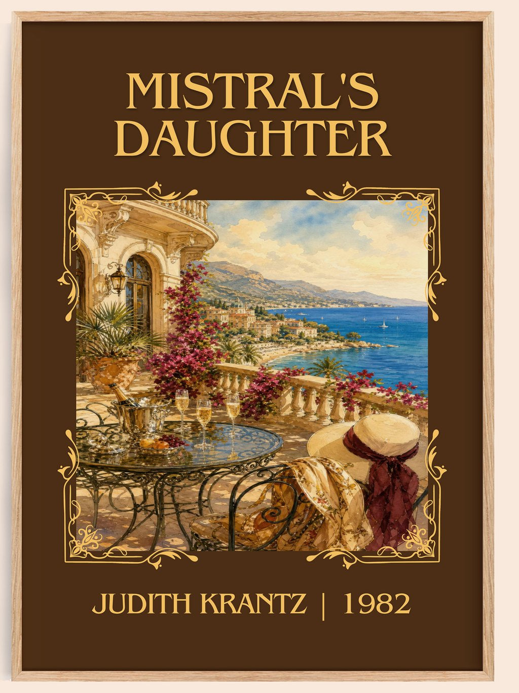 Mistral's Daughter Classic Book Art Print by Judith Krantz – book poster