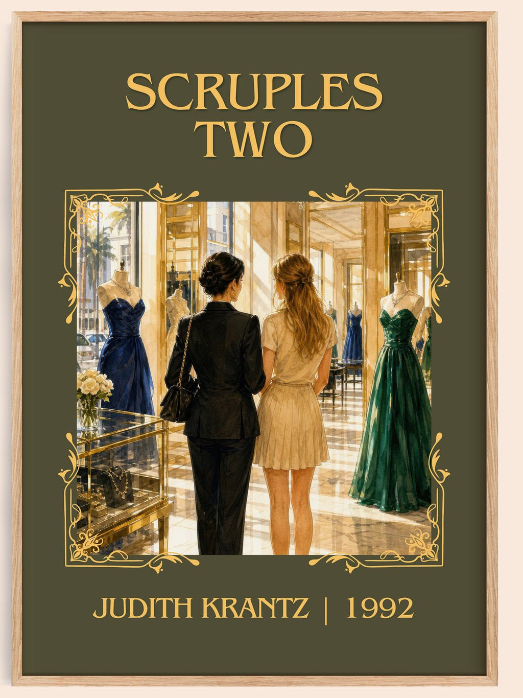 Scruples Two Classic Book Art Print by Judith Krantz – book poster