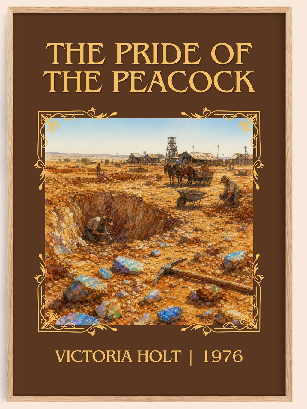 The Pride of the Peacock Classic Book Art Print by Victoria Holt – book poster