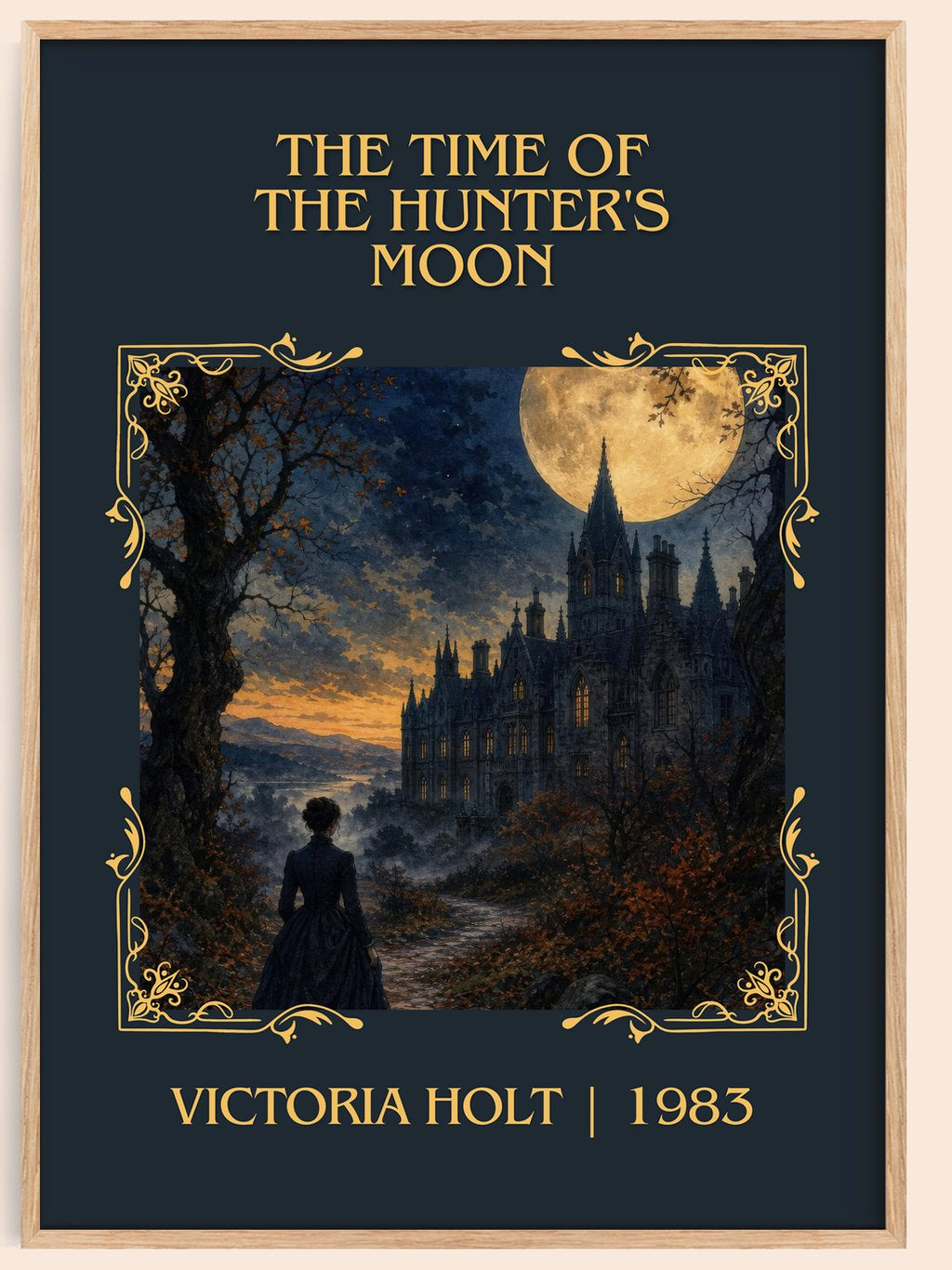 The Time of the Hunter's Moon Classic Book Art Print by Victoria Holt – book poster