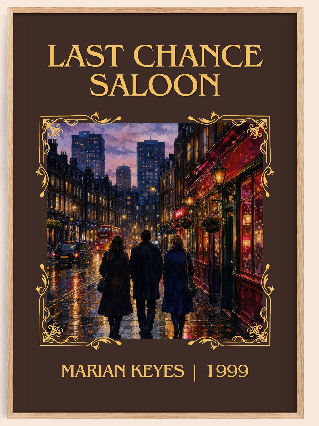 Last Chance Saloon Classic Book Art Print by Marian Keyes – book poster