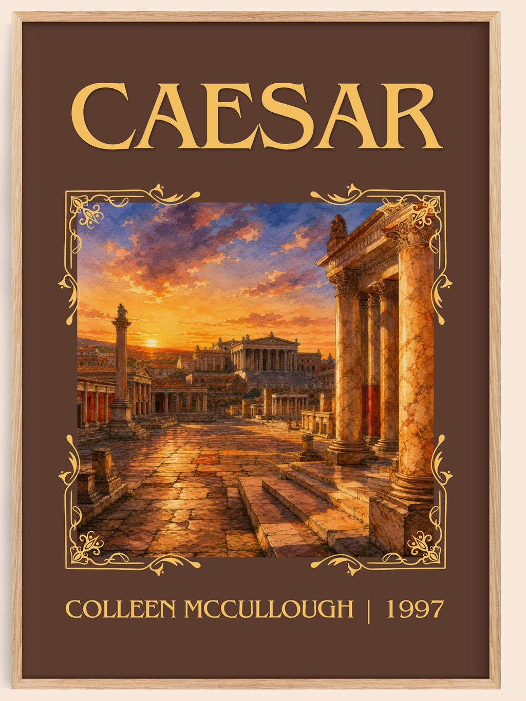 Caesar Classic Book Art Print by Colleen McCullough – book poster