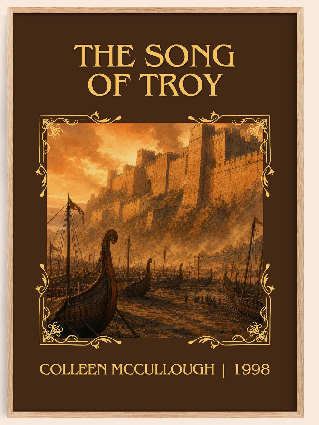 The Song of Troy Classic Book Art Print by Colleen McCullough – book poster