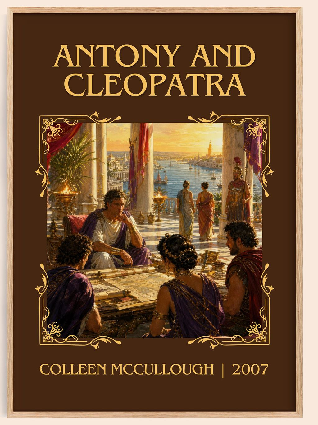 Antony and Cleopatra Classic Book Art Print by Colleen McCullough – book poster