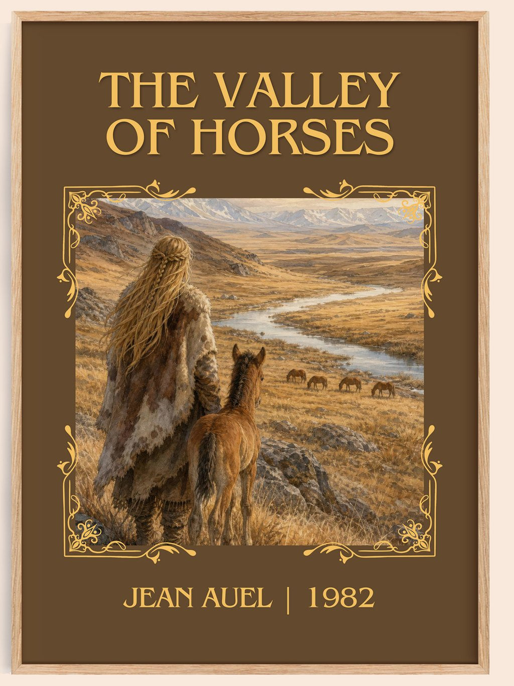 The Valley of Horses Classic Book Art Print by Jean Auel – book poster