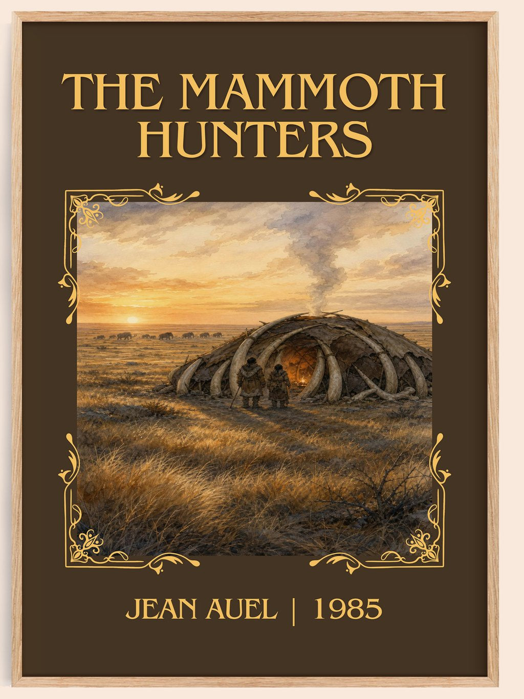 The Mammoth Hunters Classic Book Art Print by Jean Auel – book poster