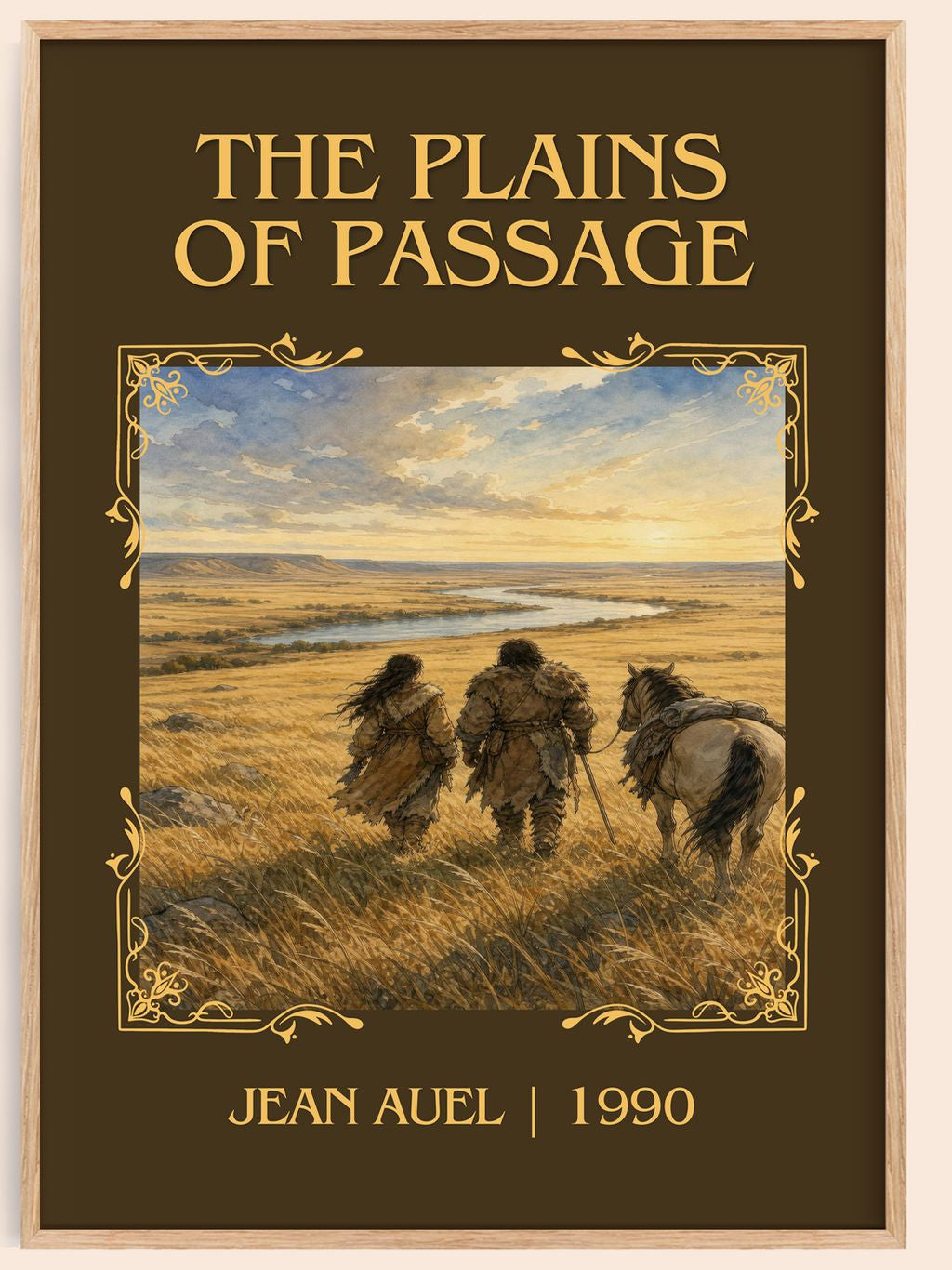 The Plains of Passage Classic Book Art Print by Jean Auel – book poster