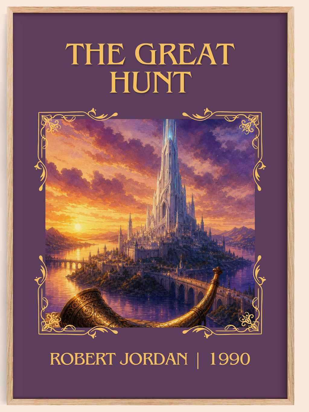 The Great Hunt Classic Book Art Print by Robert Jordan – book poster
