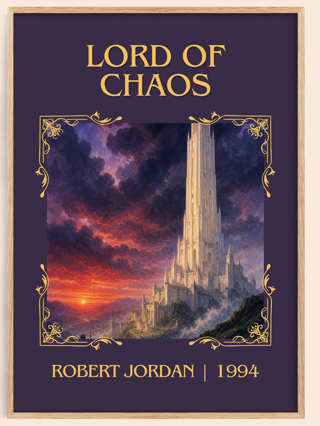 Lord of Chaos Classic Book Art Print by Robert Jordan – book poster