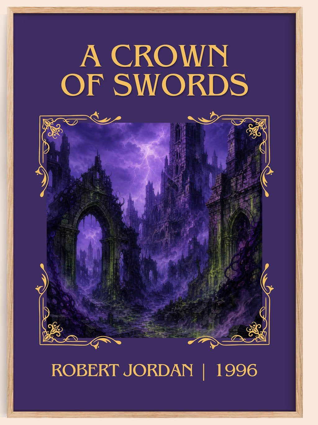 A Crown of Swords Classic Book Art Print by Robert Jordan – book poster