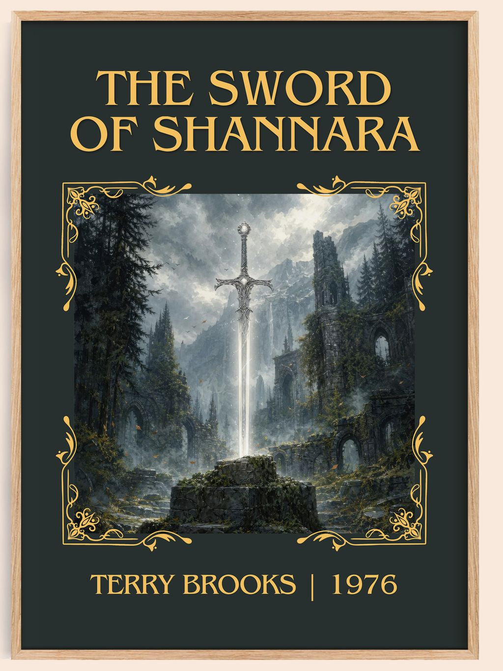 The Sword of Shannara Classic Book Art Print by Terry Brooks – book poster