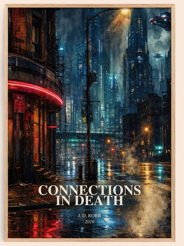 Connections In Death Book Watercolour Illustration by J. D. Robb