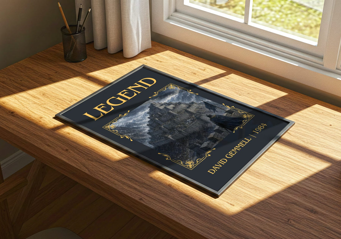 Legend Classic Book Art Print by David Gemmell – print on a sunlit desk