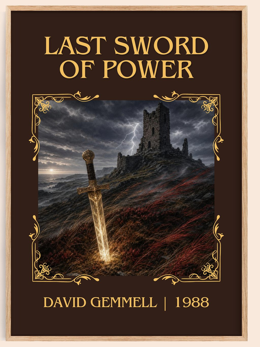 Last Sword of Power Classic Book Art Print by David Gemmell – book poster