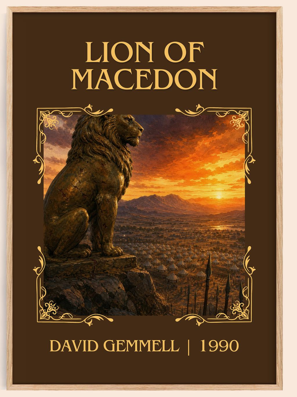 Lion of Macedon Classic Book Art Print by David Gemmell – book poster