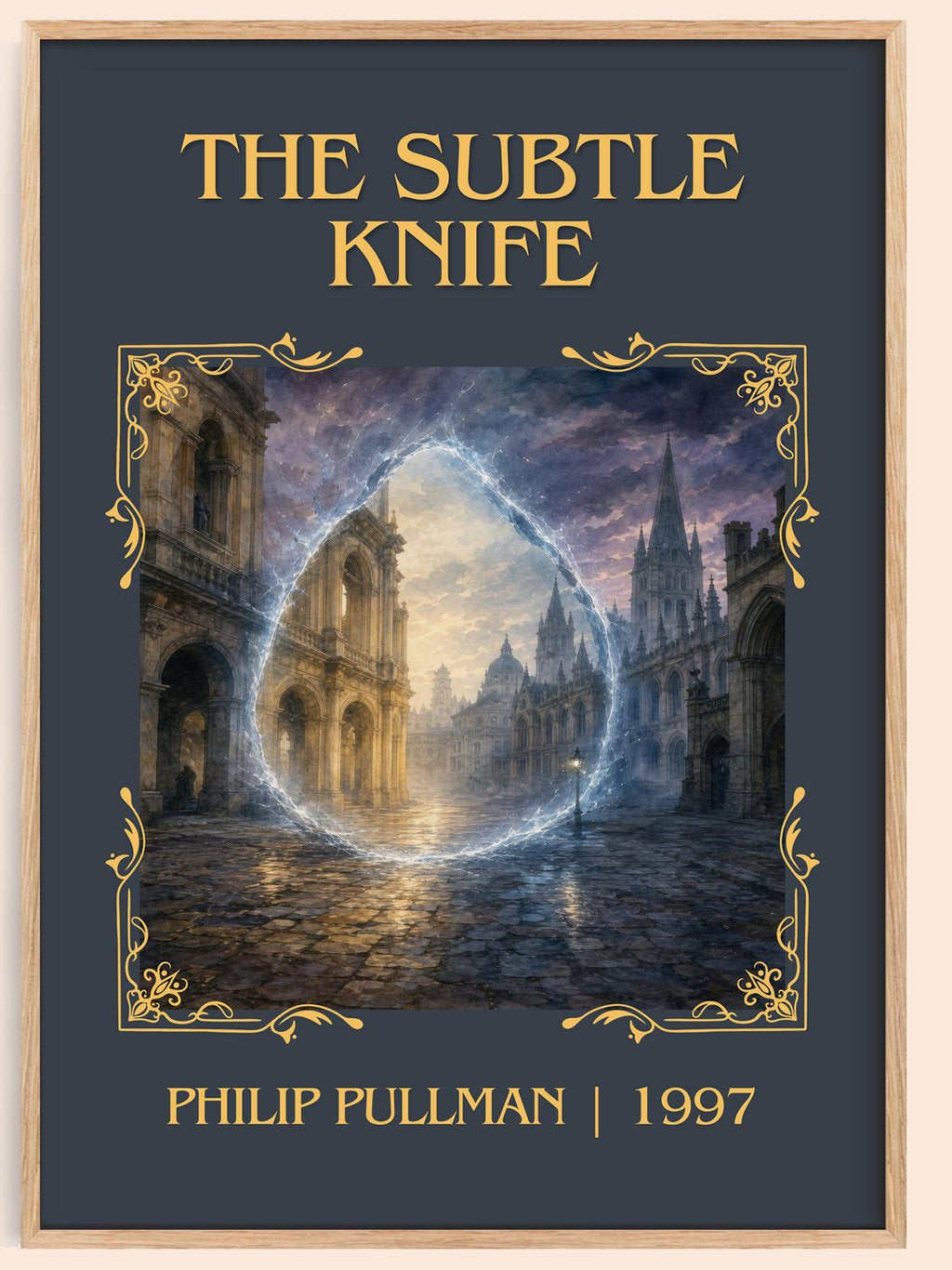 The Subtle Knife Classic Book Art Print by Philip Pullman – book poster