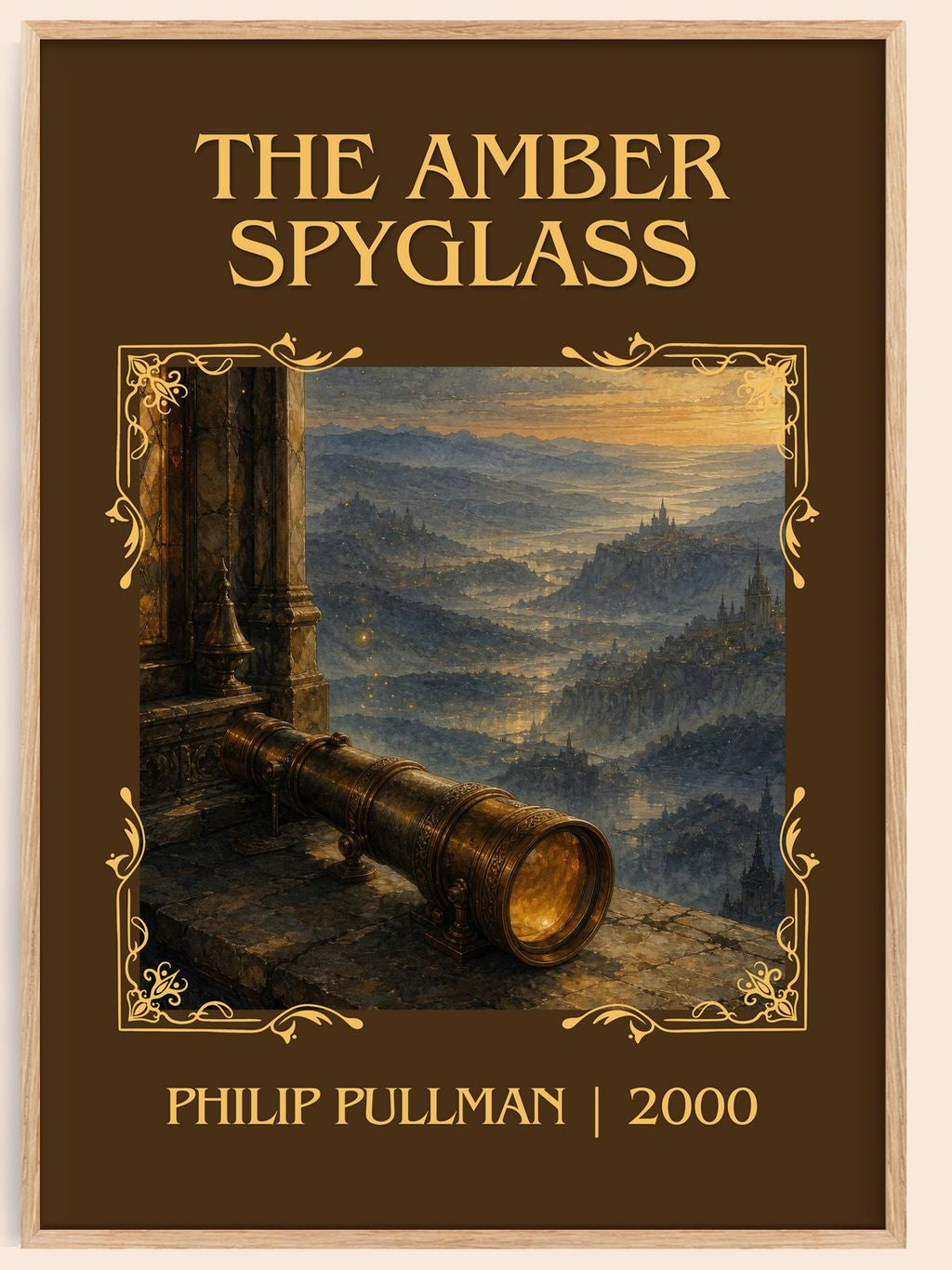 The Amber Spyglass Classic Book Art Print by Philip Pullman – book poster
