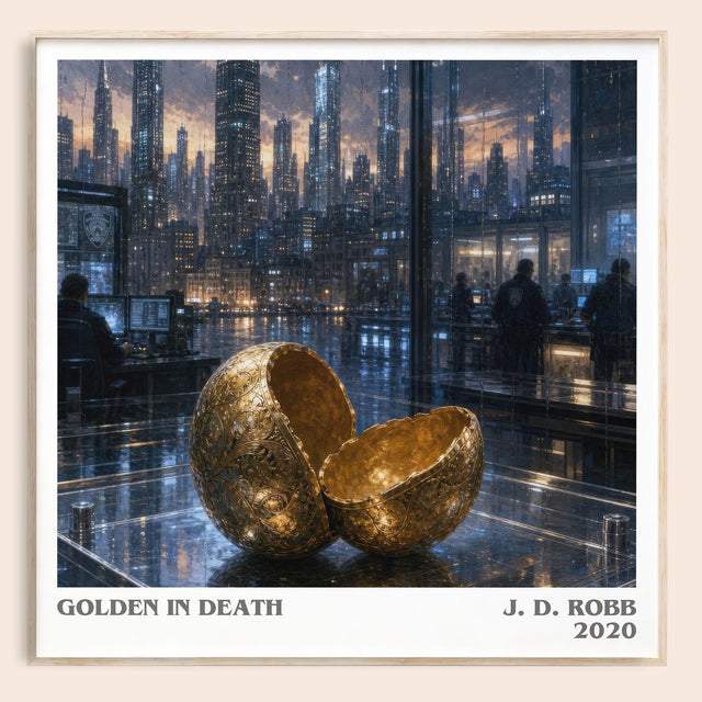 Golden In Death Literary Art Print by J. D. Robb