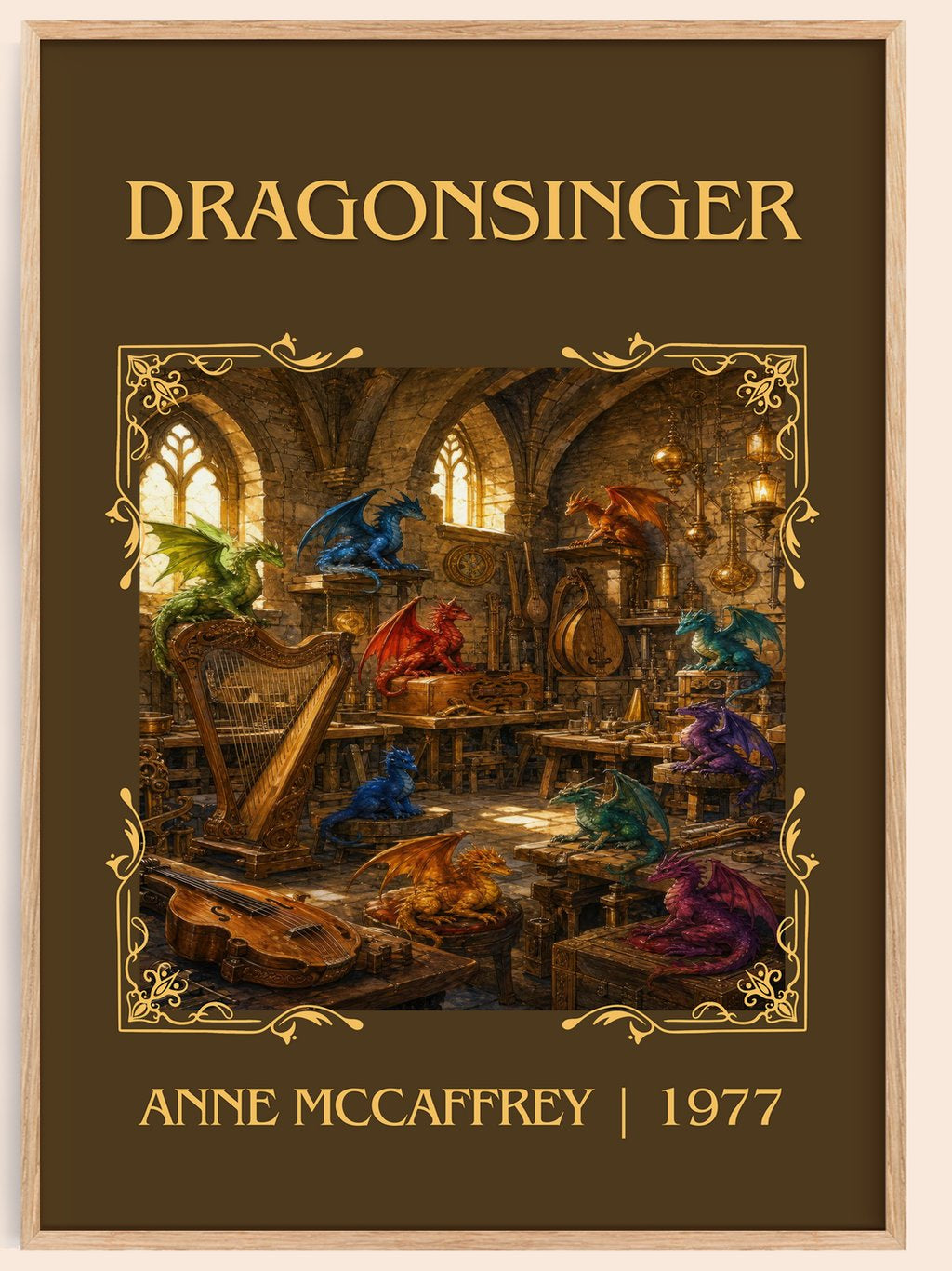 Dragonsinger Classic Book Art Print by Anne McCaffrey – book poster