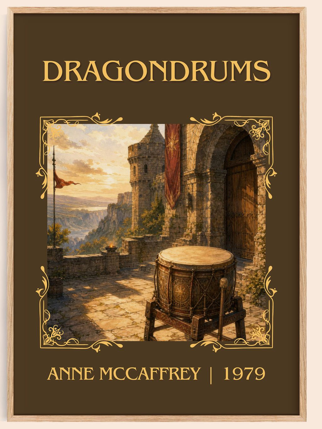Dragondrums Classic Book Art Print by Anne McCaffrey – book poster