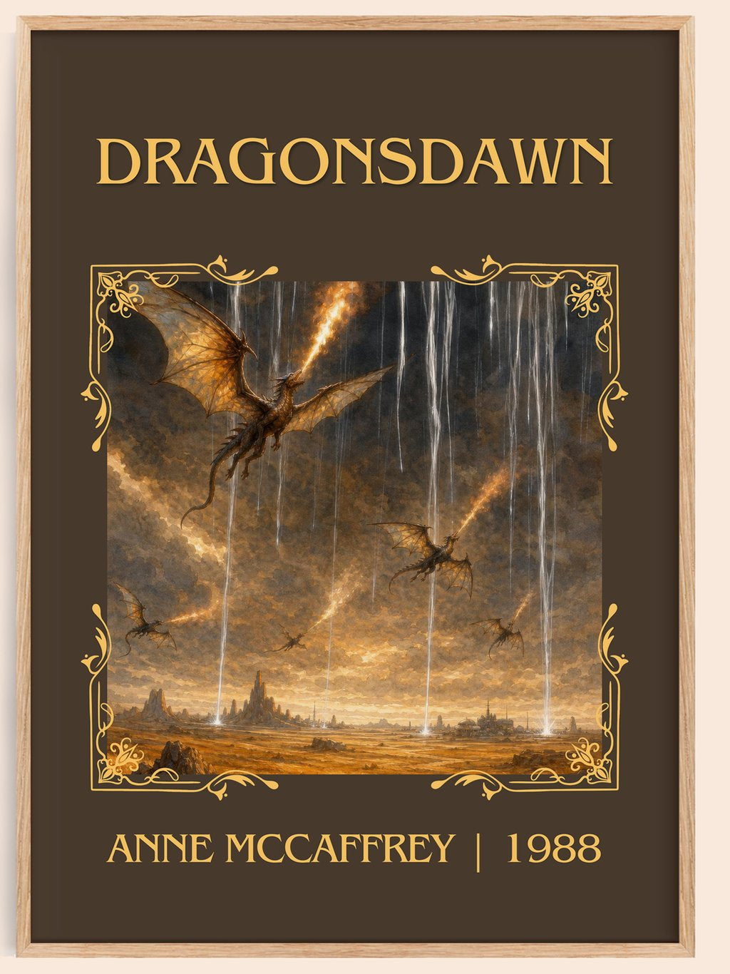 Dragonsdawn Classic Book Art Print by Anne McCaffrey – book poster