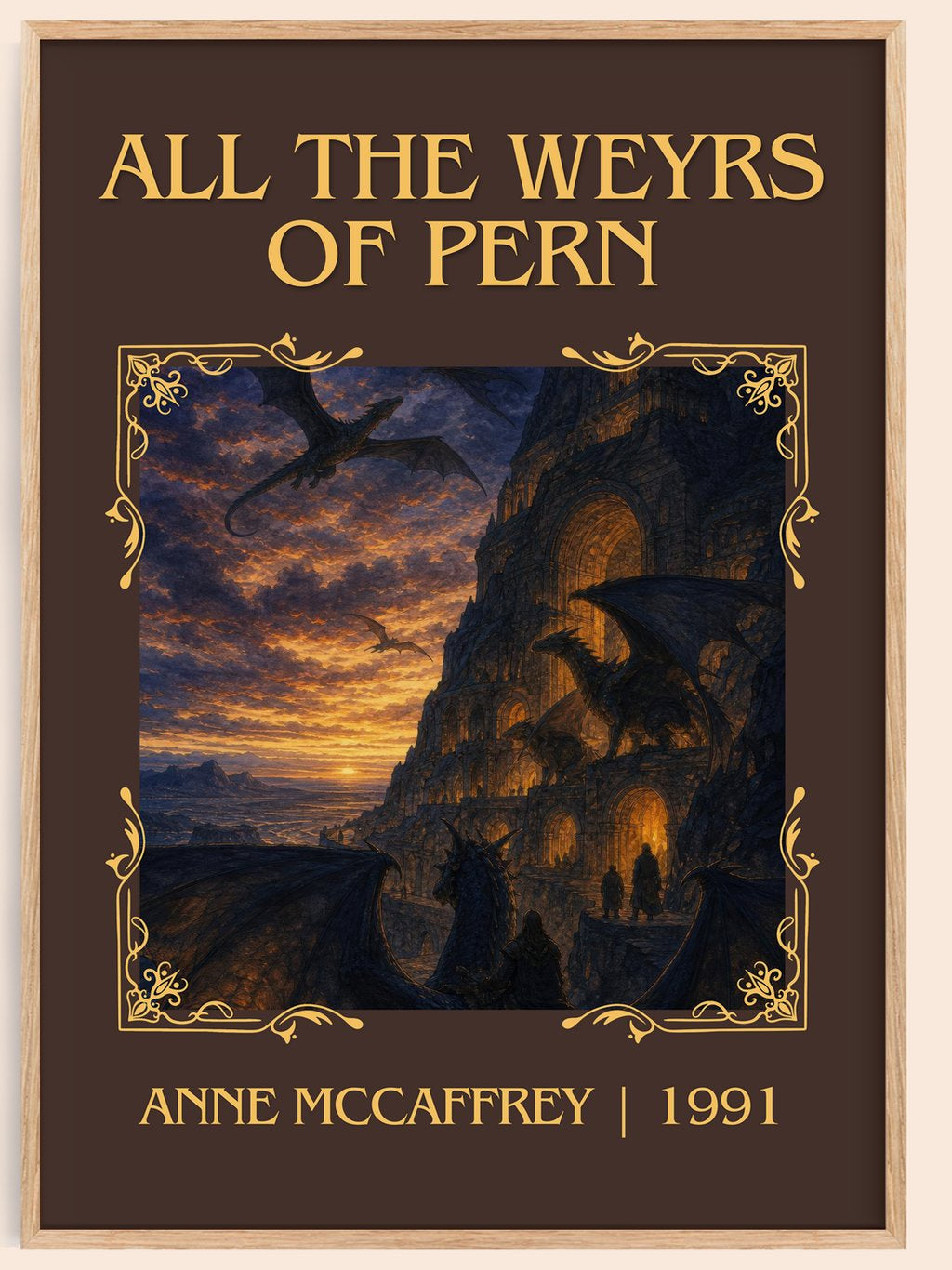 All the Weyrs of Pern Classic Book Art Print by Anne McCaffrey – book poster