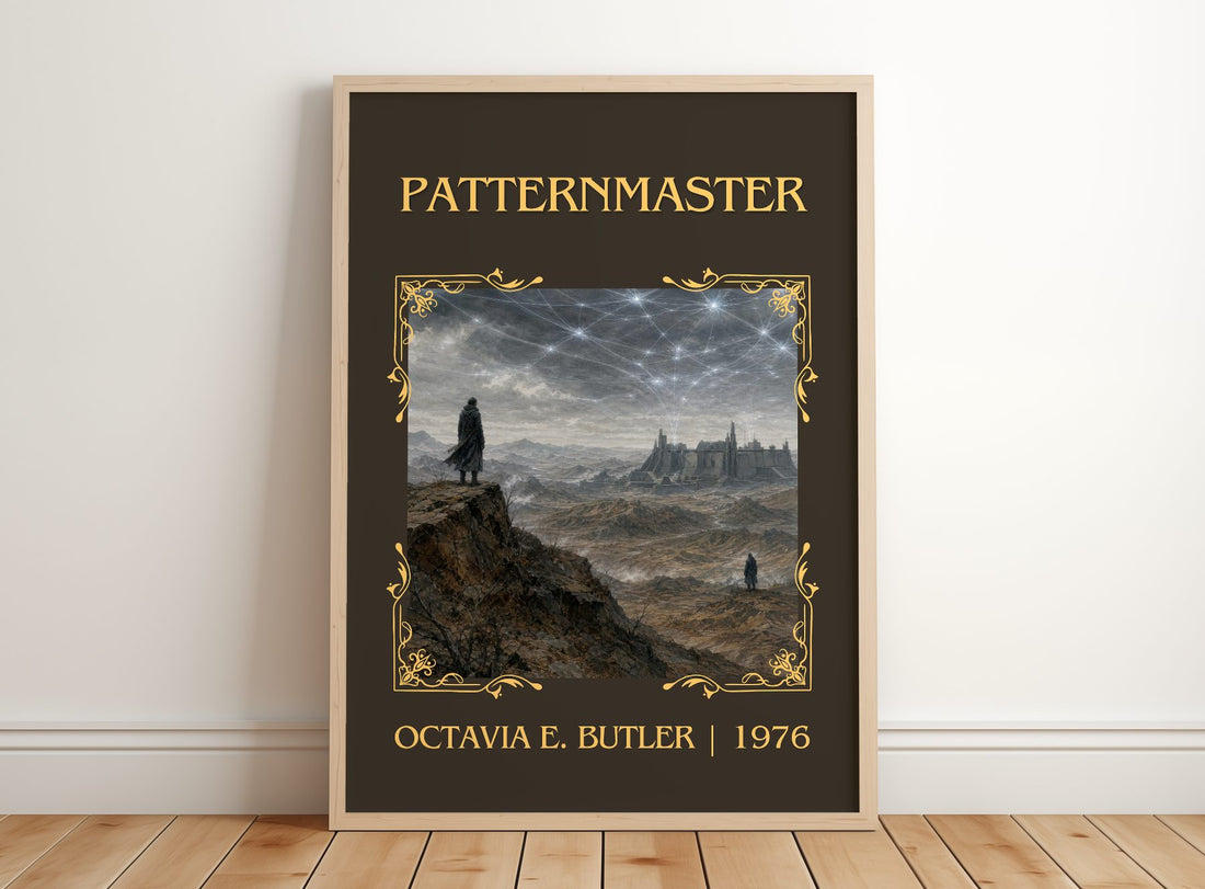 Patternmaster Classic Book Art Print by Octavia E. Butler – framed print leaning on a wooden floor