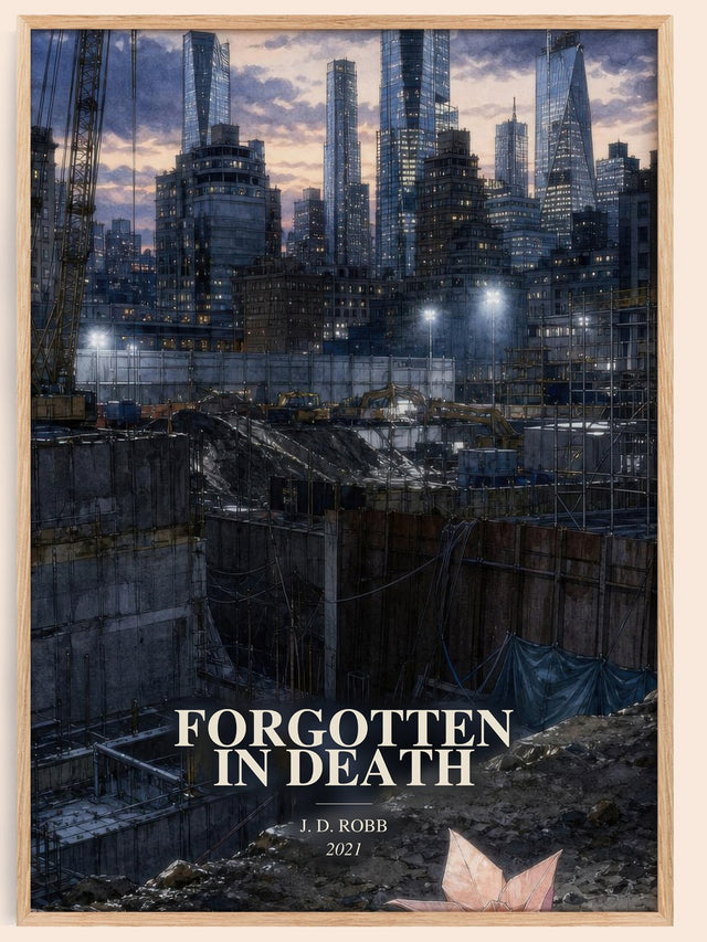 Forgotten In Death Book Watercolour Illustration by J. D. Robb