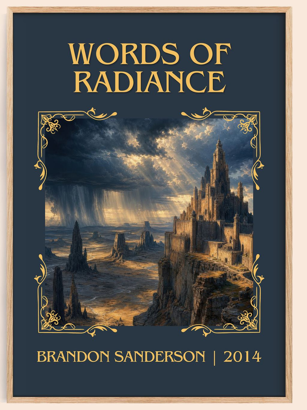 Words of Radiance Classic Book Art Print by Brandon Sanderson – book poster