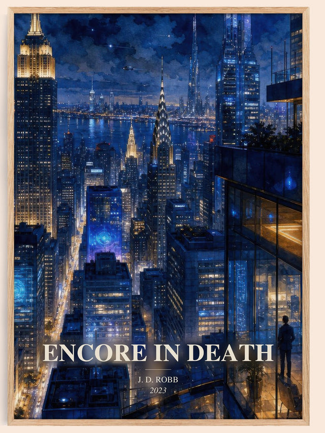 Encore In Death Book Watercolour Illustration by J. D. Robb