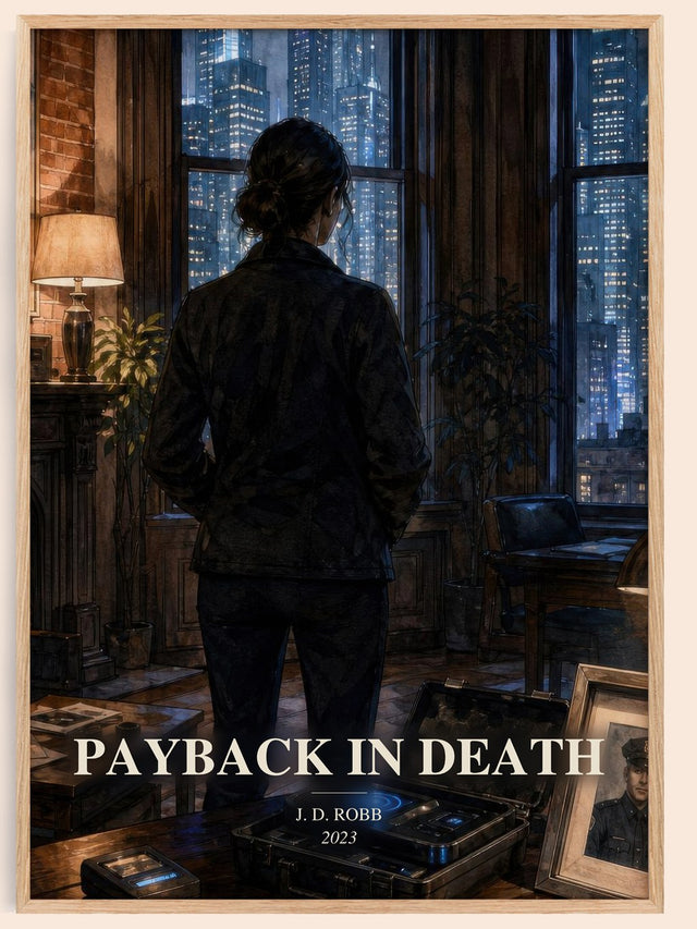 Payback In Death Book Watercolour Illustration by J. D. Robb