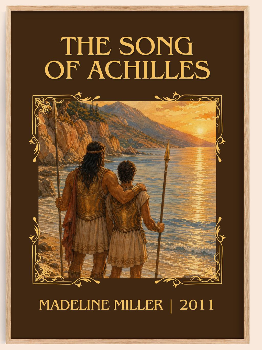 The Song of Achilles Classic Book Art Print by Madeline Miller – book poster