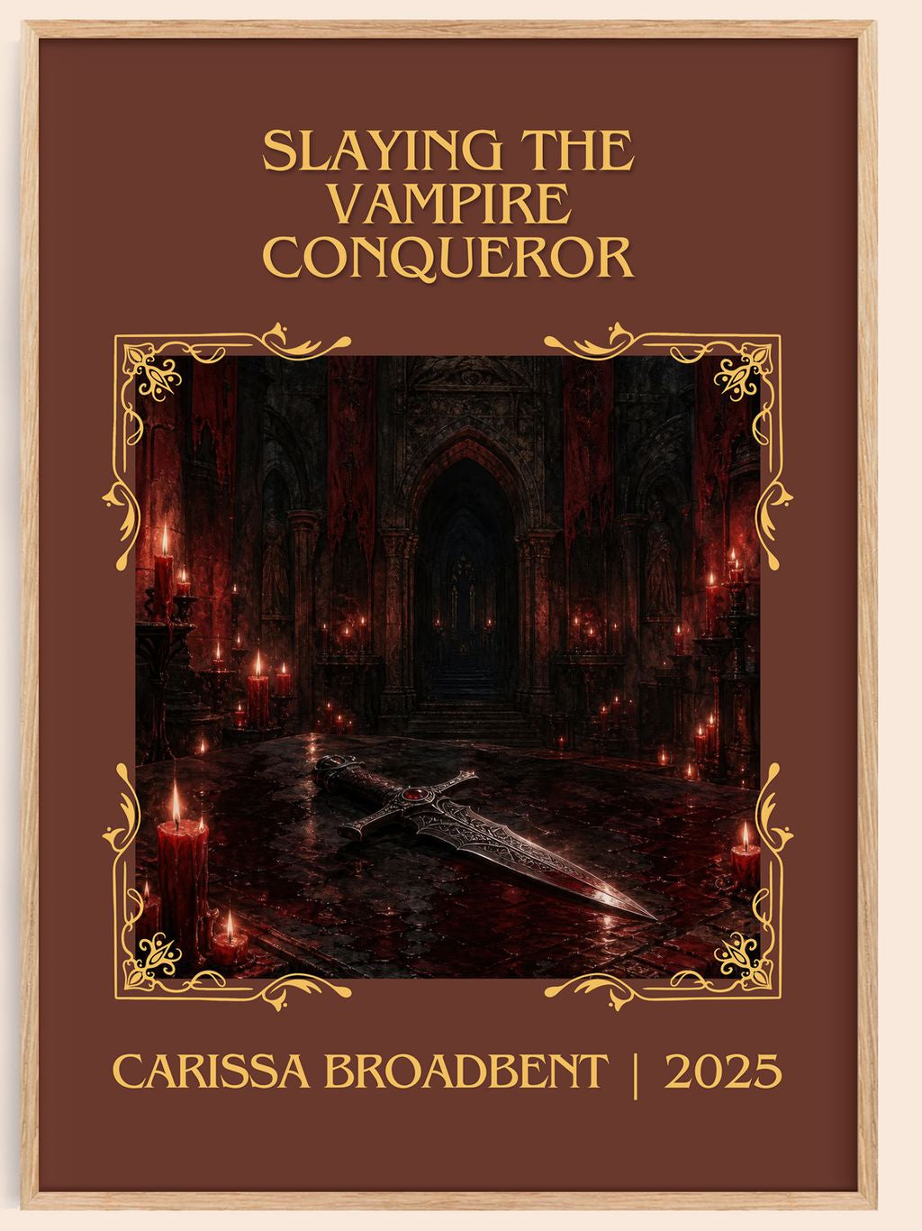 Slaying the Vampire Conqueror Classic Book Art Print by C. Broadbent – book poster