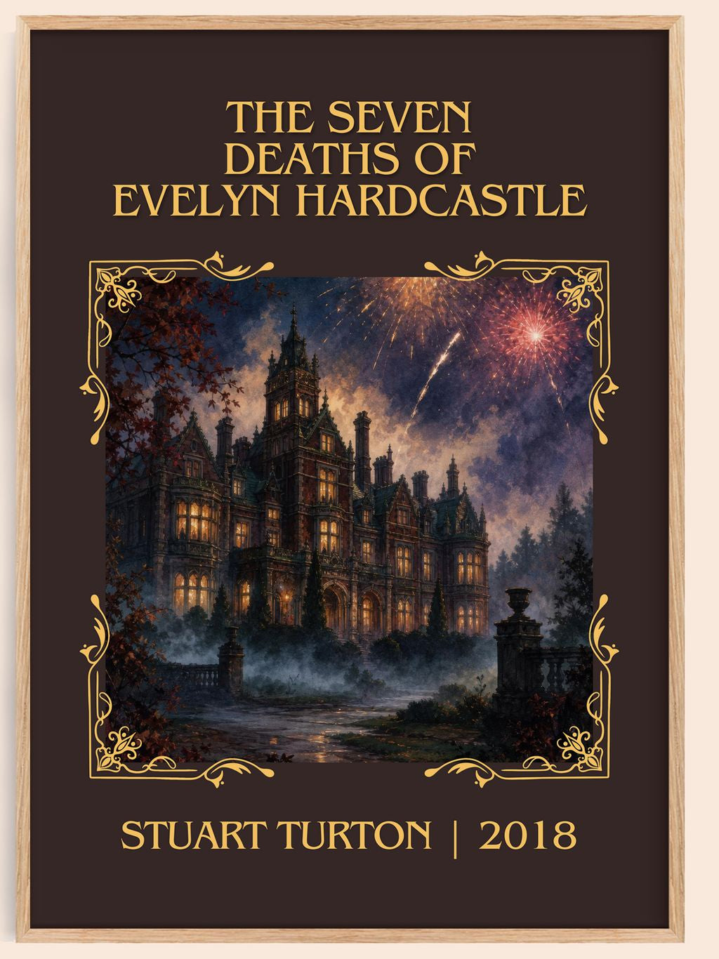 Seven Deaths of Evelyn Hardcastle Classic Book Art Print by S. Turton – book poster