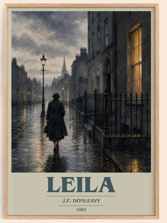 Leila Book Cover Poster by J.P. Donleavy
