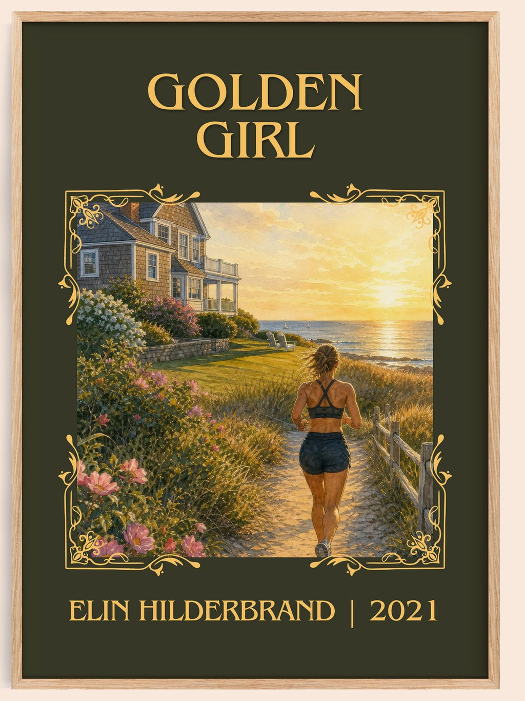 Golden Girl Classic Book Art Print by Elin Hilderbrand – book poster