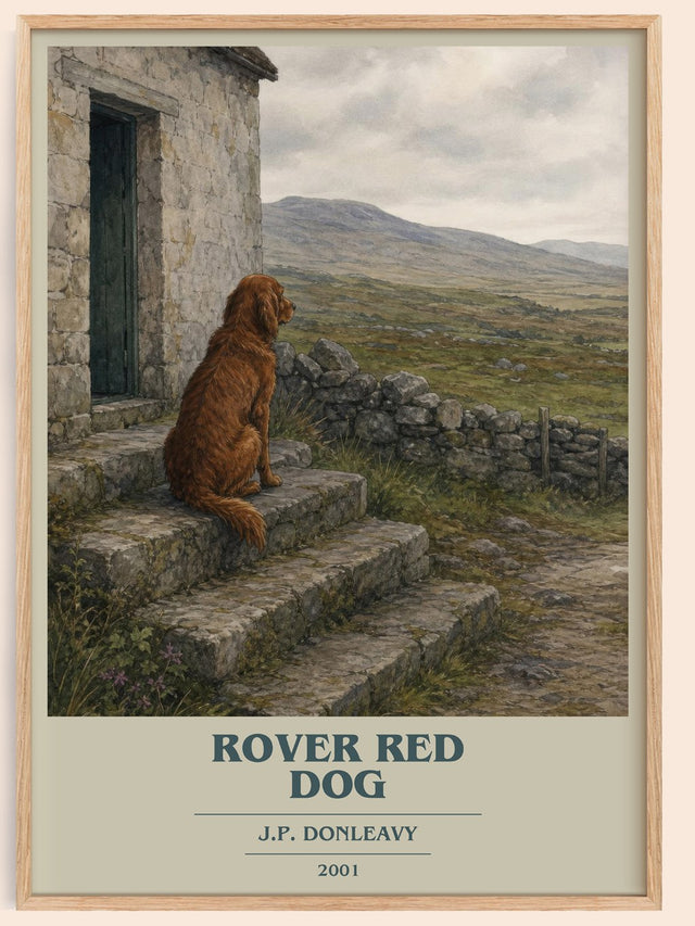 Rover Red Dog Book Cover Poster by J.P. Donleavy