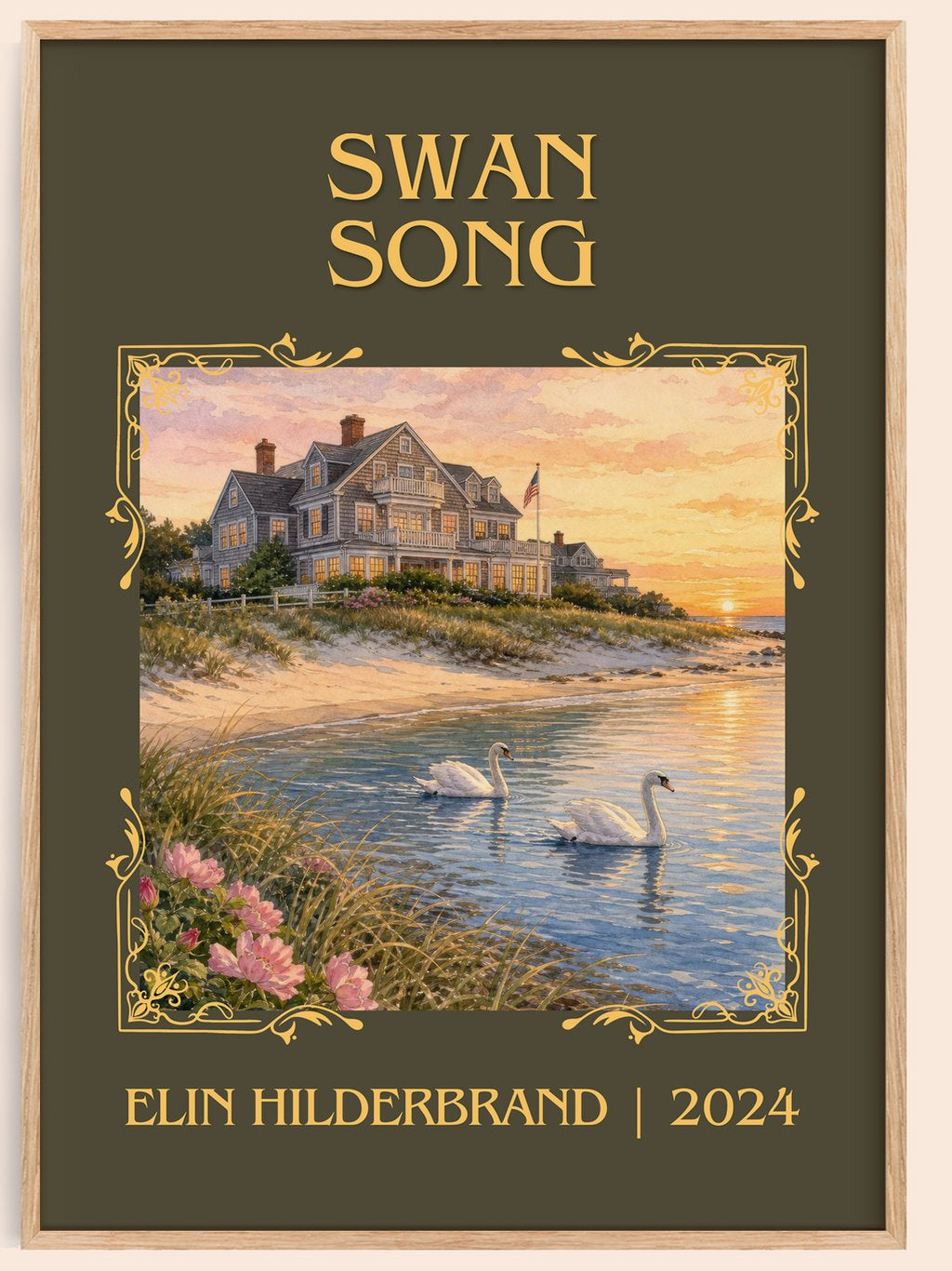 Swan Song Classic Book Art Print by Elin Hilderbrand – book poster